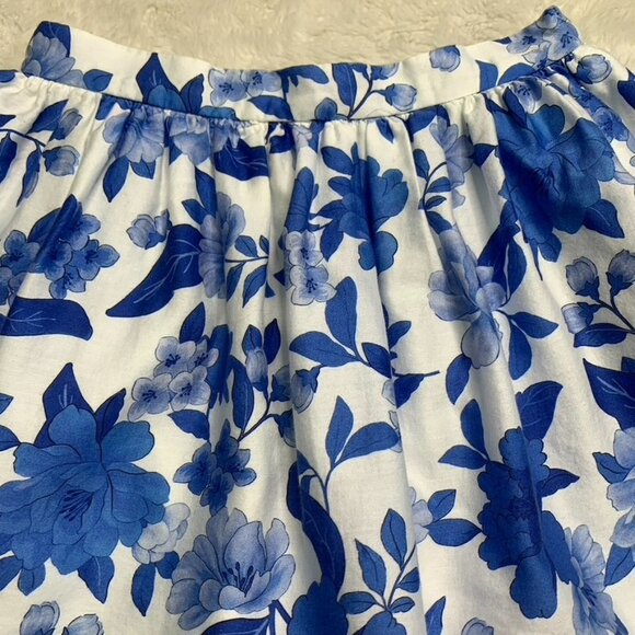 Mayoral Little Girl Blue White Puff Floral Skirt Size 8 Years - Picture 5 of 9